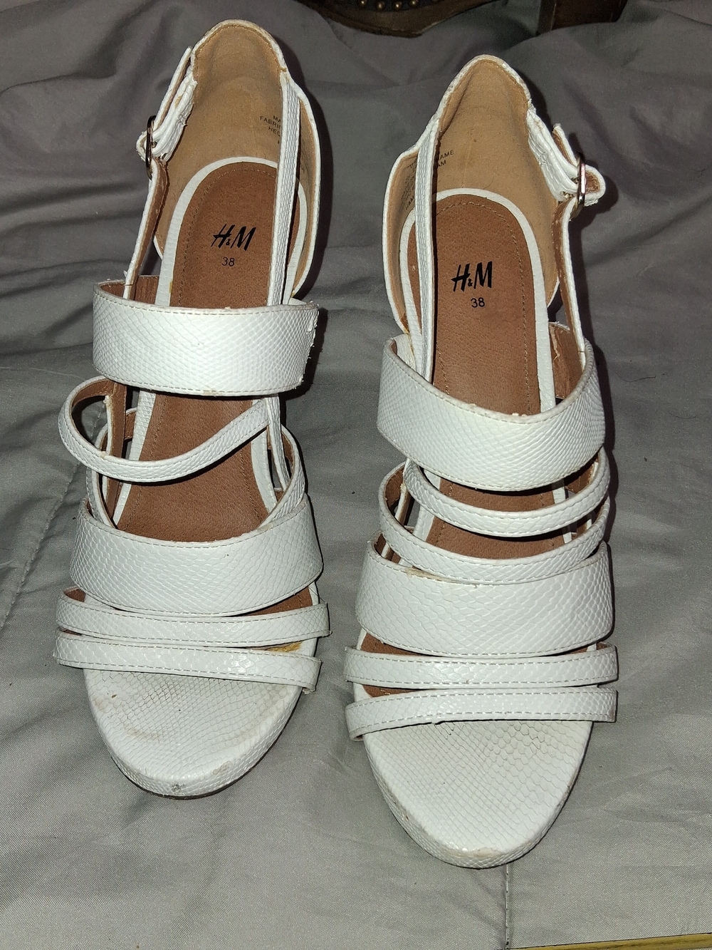 H&M White Strappy Women's Sandals
